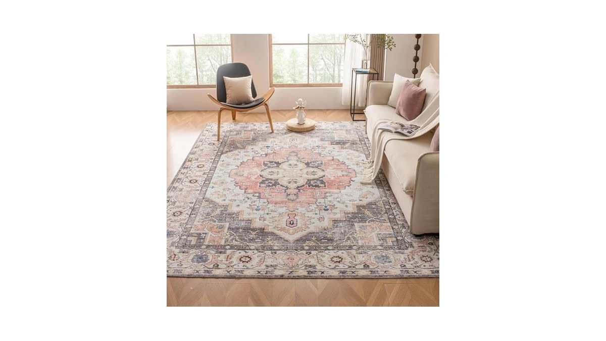 Vk Vk·living Machine Washable Rug 6'x9' Vintage Design Washable Area