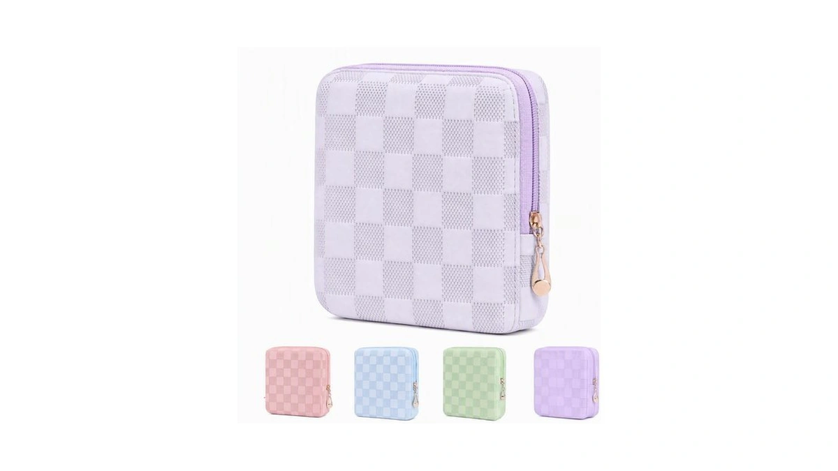 Teircno Period Bag For Women Girls | Pu Leather Sanitary