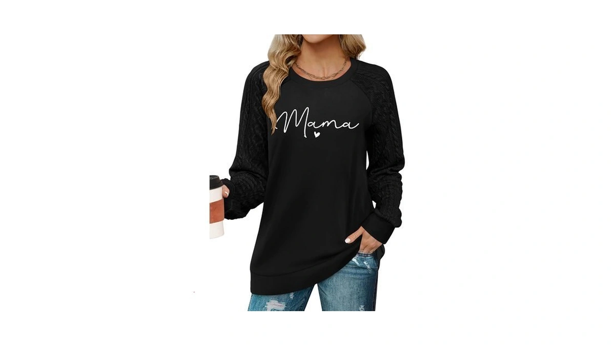 Mama Tshirt For Women Mother Day Shirt Mama Letter Print