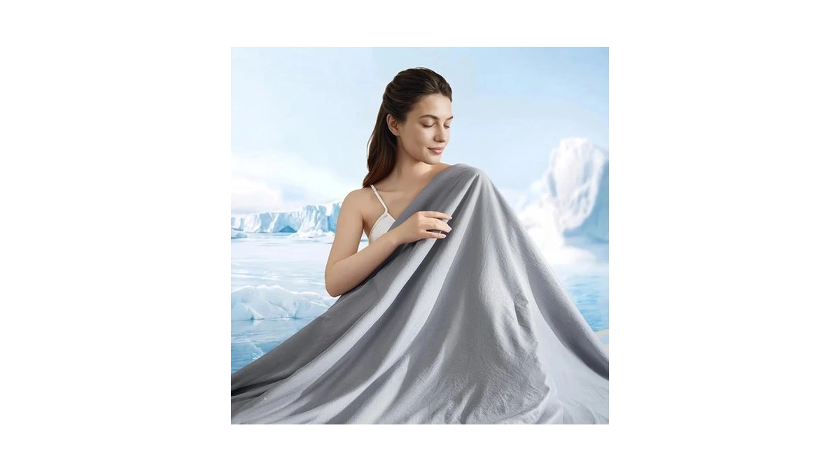 Yuncojin Cooling Comforter King,gray Cooling Blanket For Hot Sleepers