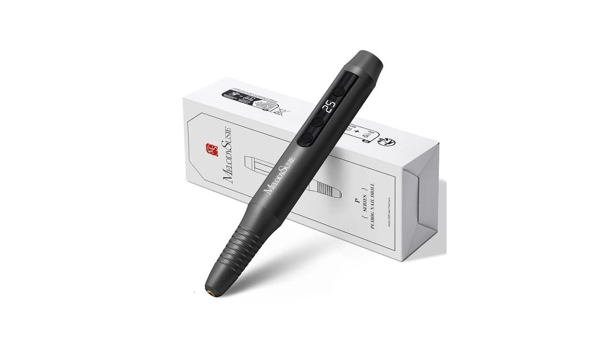 Melodysusie Pen-shaped Portable Cordless Nail Drill,pc180g 25000rpm Rechargeable Electric File