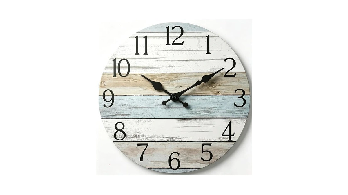 Hylanda 10 Inch Wall Clock, Silent Battery Operated Analog Clock,