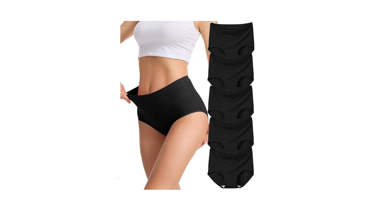 Sunm Boutique Combed Cotton Underwear For Women, High Waisted Soft