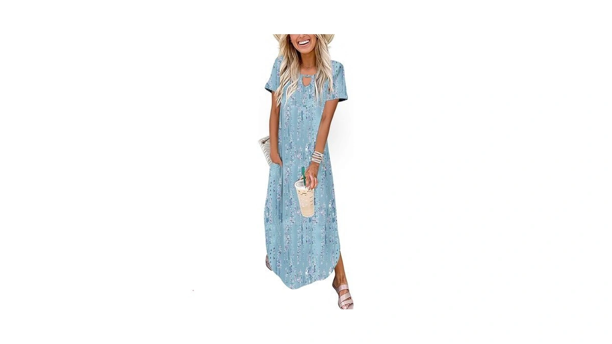 Zeagoo Womens Casual Summer Dresses Loose Fit A Line Dress