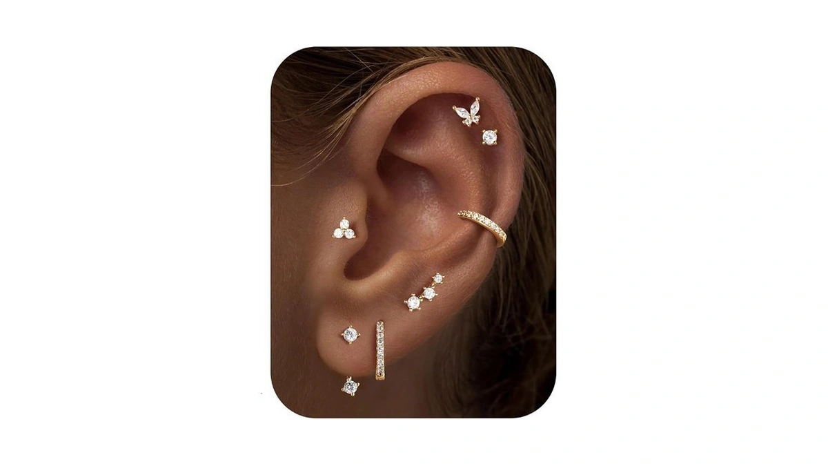 Amazon code: M Mooham Flat Back Earrings Hypoallergen