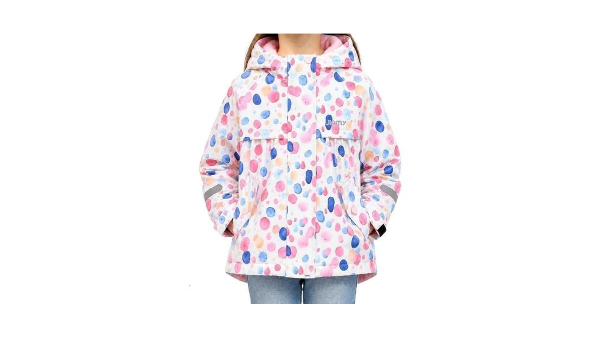 Jiamy Toddler Girls Winter Coat Fleece Lined Waterproof Hooded Jacket