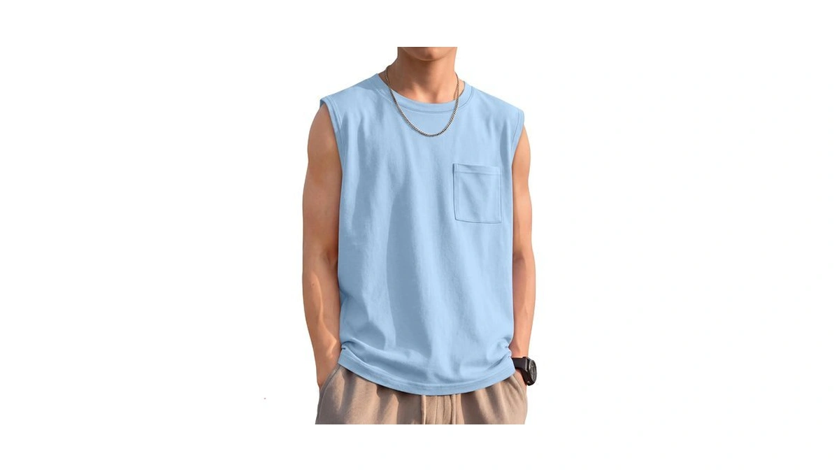 Mumucove Boys' Tank Top Athletic Sleeveless T Shirt,7-8y,sky Blue