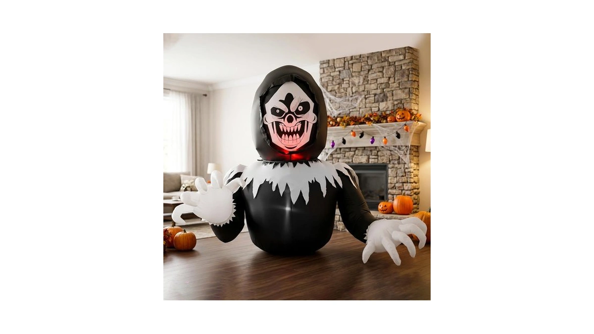 Trmesia 8ft Halloween Inflatable Blow Up Scary Ghost Graden Yard