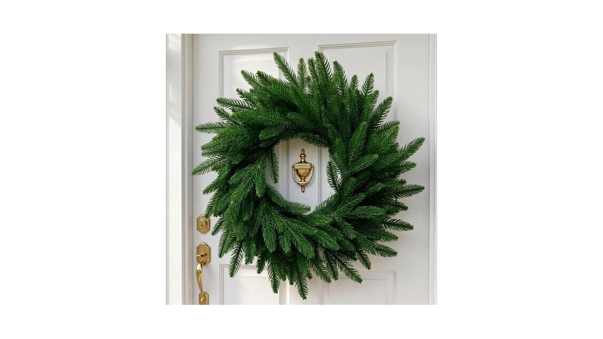 Christmas Decorations - 26 Inch Real Touch Pine Wreath For