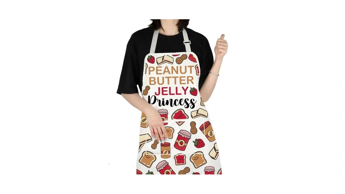 Vamsii Jam Lover Gift Jam Princess Apron With Pockets Peanut