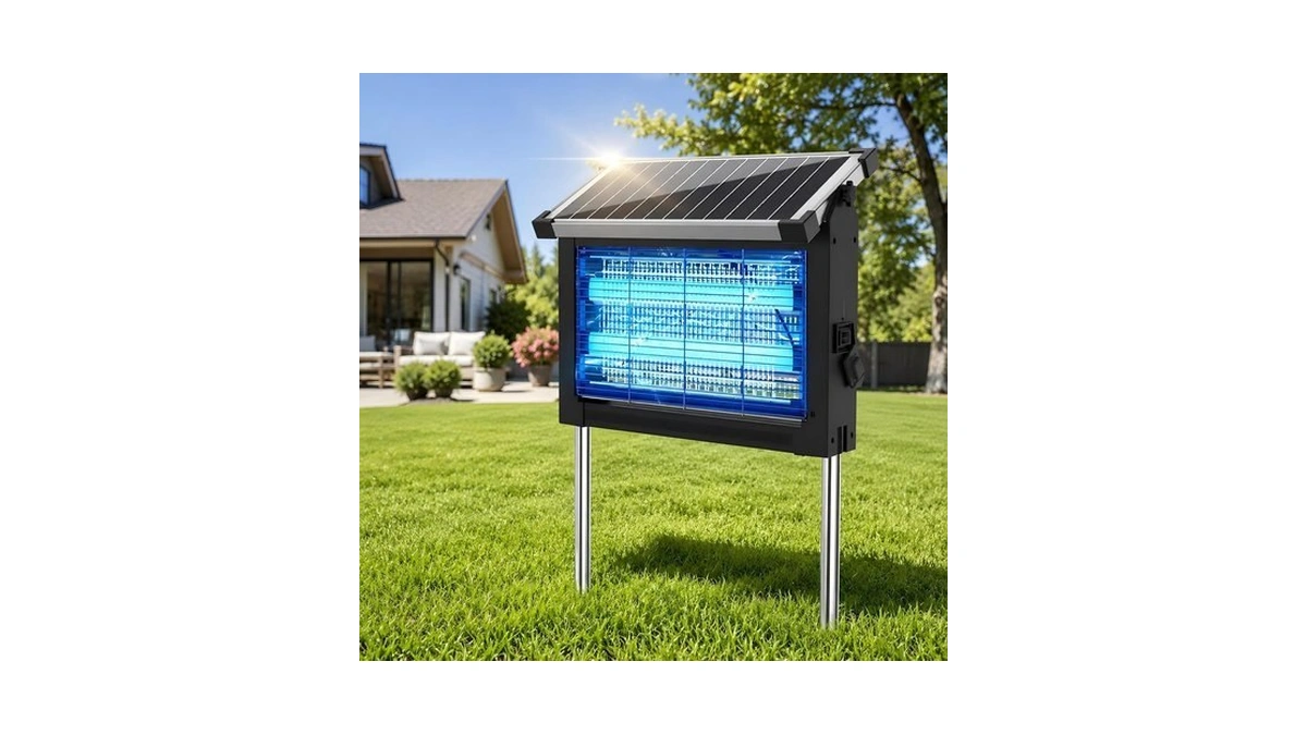 Solar Bug Zapper,4500v Mosquito Zapper,10w Solar Panel,ipx5 Waterproof