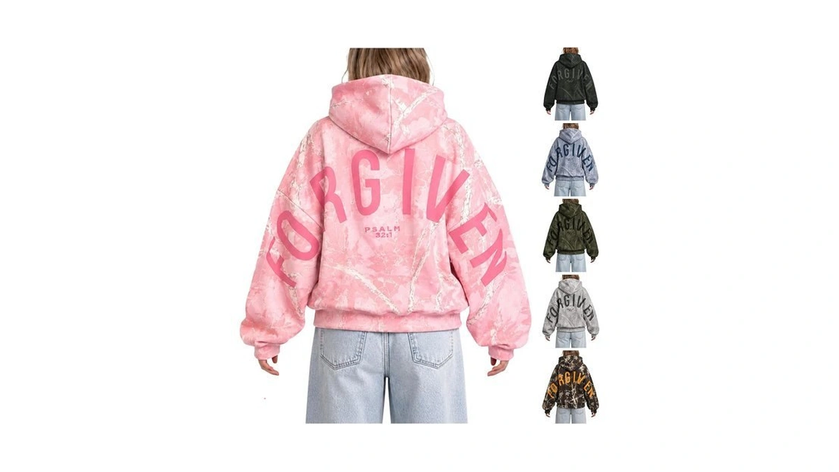 Camo Hoodie Women Men Forgiven Hoodie Christian Sweatshirt Faith Hoodies