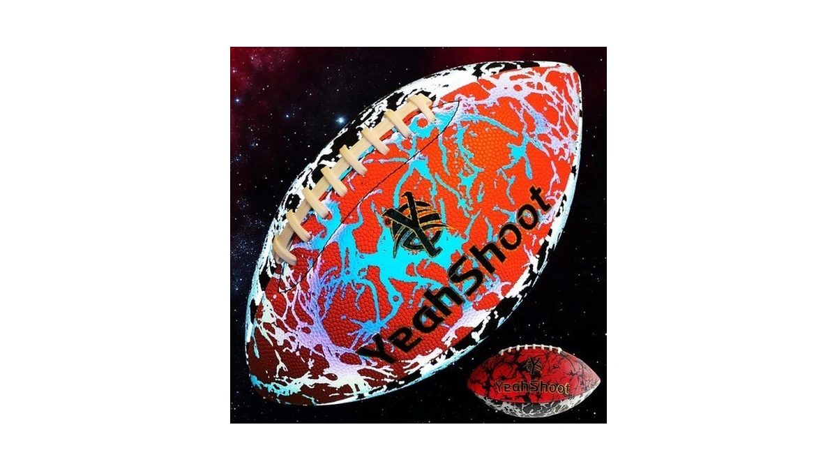 Yeahshoot New Holographic Reflective Football Size 9-glow In The Dark