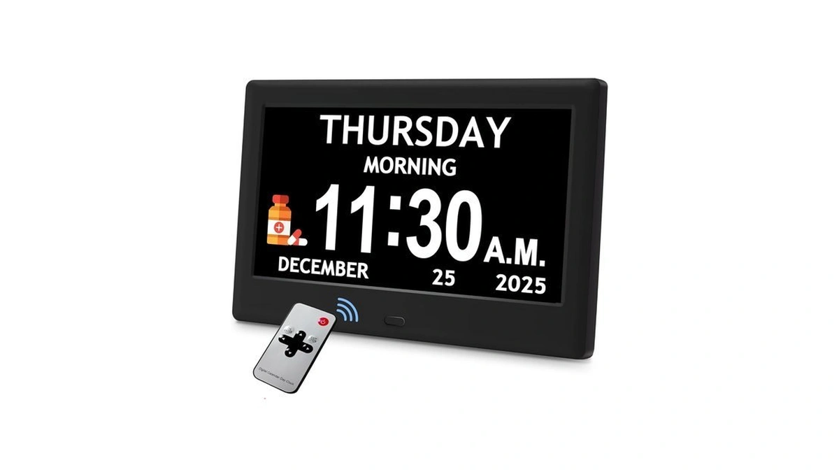 7'' Dementia Clocks For Seniors, Large Display Digital Clock With
