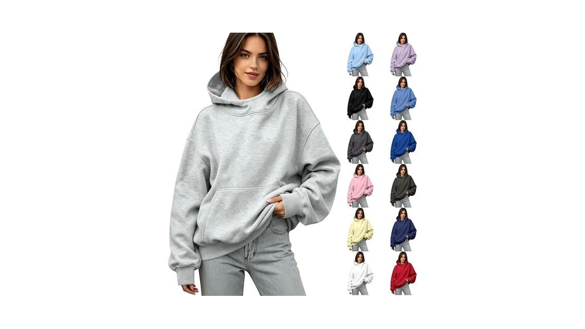 Oversized Mock Neck Sweatshirt Women Fleece Lined Fall Hoodies For