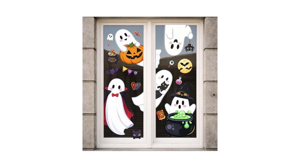 Halloween Window Clings Cute Large Ghost Halloween Window Stickers With