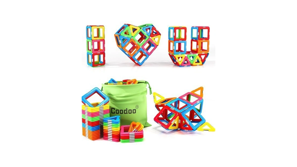 Upgraded Magnetic Blocks Tough Tiles Stem Toys For 3+ Year