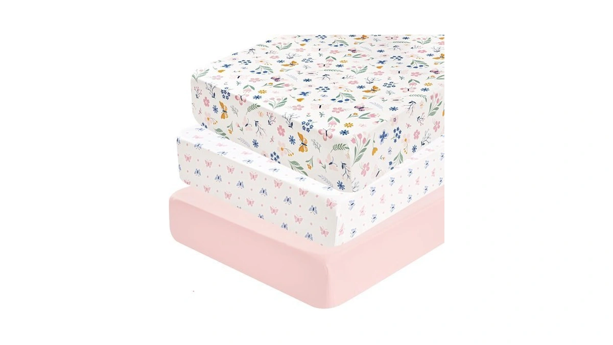 David's Kids 3 Pack Fitted Crib Sheets, Ultra Soft Breathable