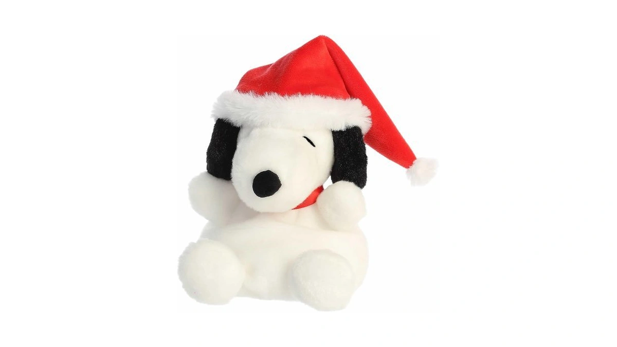 Aurora® Festive Peanuts® Santa Snoopy Palm Pals™ Stuffed Animal -