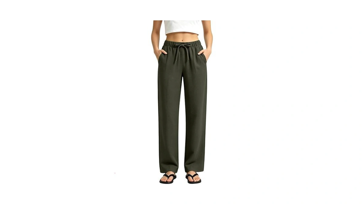 Franterd Wide Leg Sweatpants Women Baggy High Elastic Waist Casual