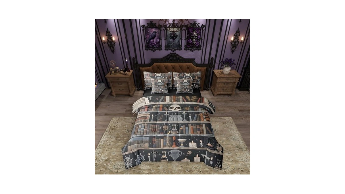 Feelyou Magic Bookshelf Comforter Set With Sheets 7 Piece Full