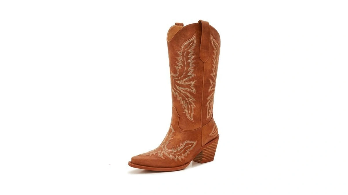 Orlynx Camel Brown Cowboy Boots For Women – Western Mid-calf