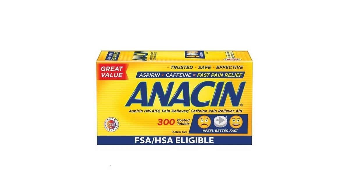 Anacin Aspirin & Caffeine Fast Pain Relief, 300 Count
