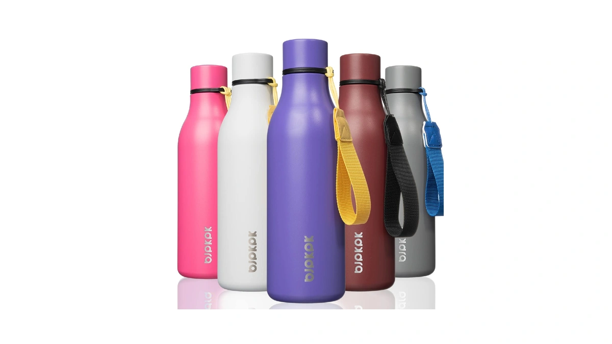 Bjpkpk 18oz Insulated Water Bottle, Stainless Steel Bottle With Carry