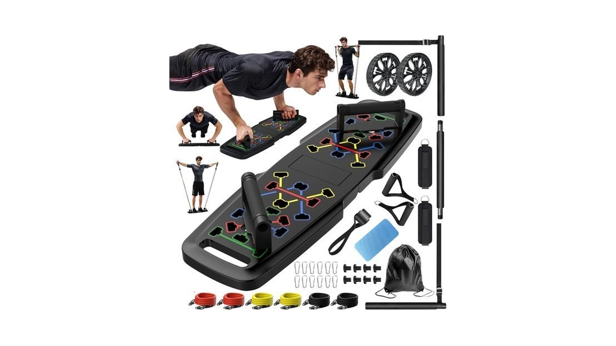 Mqrw Push Up Board,home Gym,portable Exercise Equipment,pilates Bar And 20