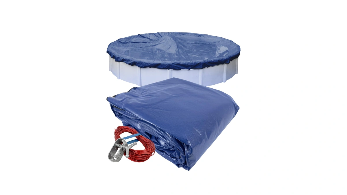 Robelle 24 Ft Industrial Ultra Blue Pool Cover For Above