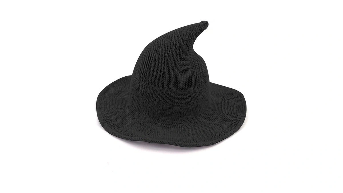Bestjybt Women Halloween Witch Hat Knitted Cap For Party Costume