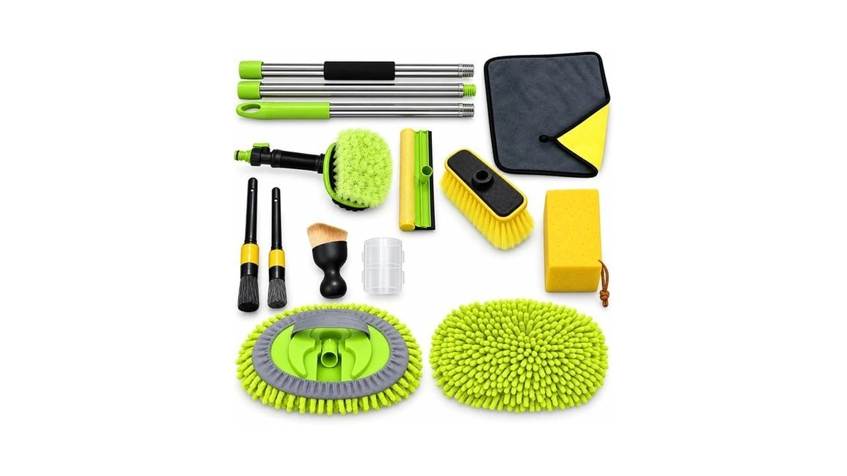 Car Detailing Kit Exterior, Car Wash Brush Kit With Long