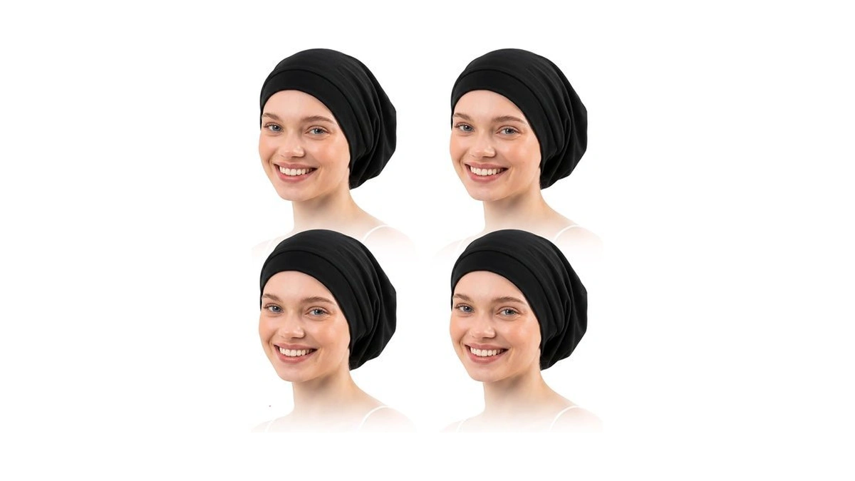 Seraphonia 4pcs Satin Hair Bonnets For Sleeping Women Men