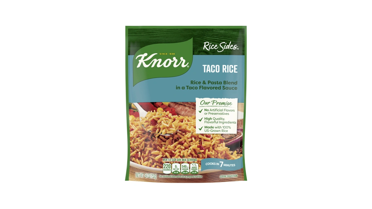 Knorr Fiesta Taco Rice Sides 5.4 Oz, Quick Easy Meal,