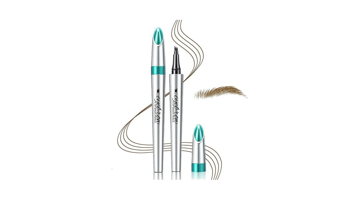 Waterproof Micro Fork Eyebrow Pencil With 4 Tip Eyebrow Pen