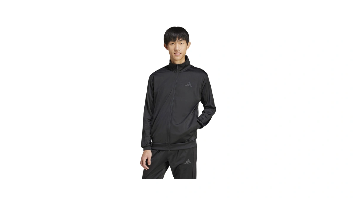Adidas Men's 3-stripes Tricot Regular Sportswear Track Top, Black/black, Small/tall