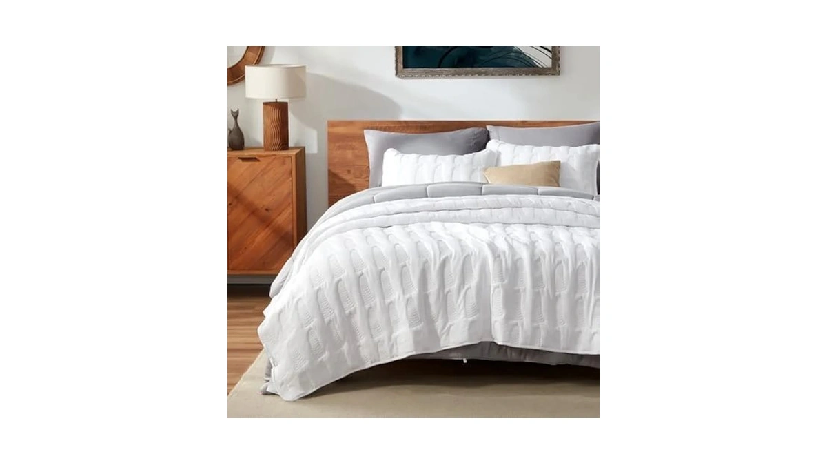 Sleep Zone Embossed Leaf Quilt Sets, Full/queen Size Bedspread Bed