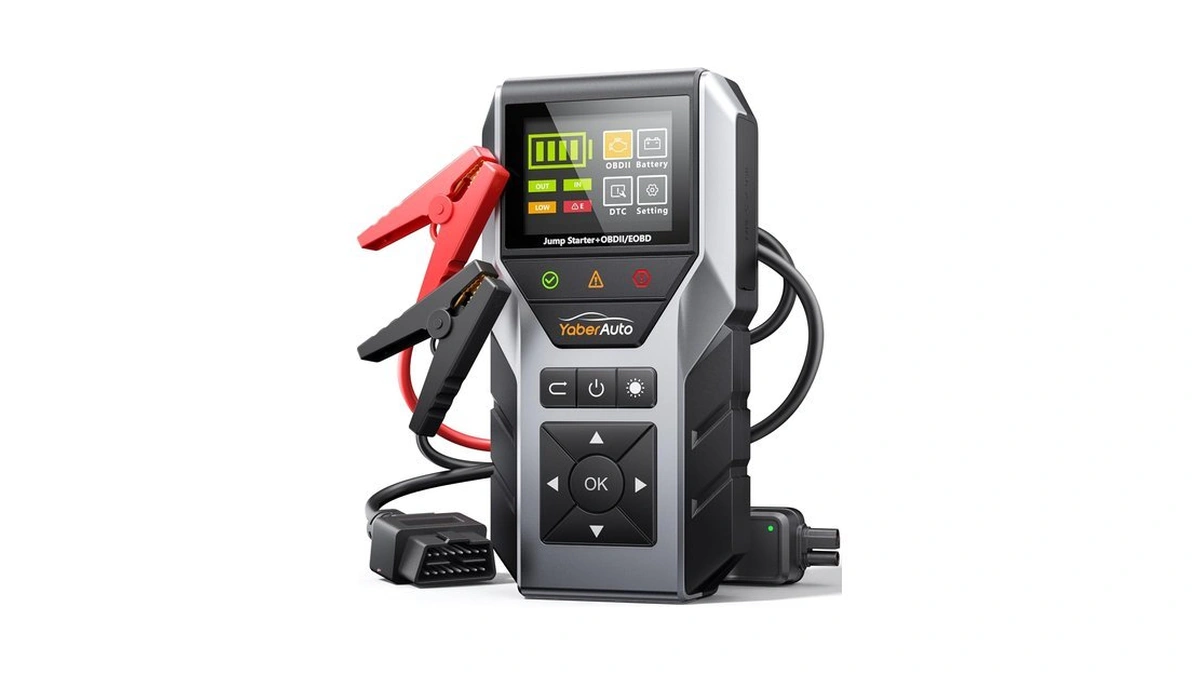 Yaberauto 6000a Portable Car Jump Starter With Obd2 Scanner, Code