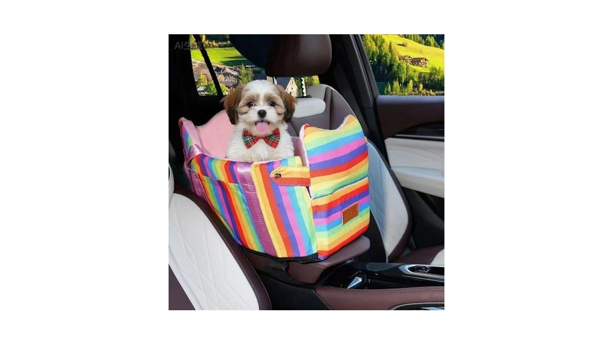 Cullaby Console Dog Car Seat For Small Dogs To 15lbs