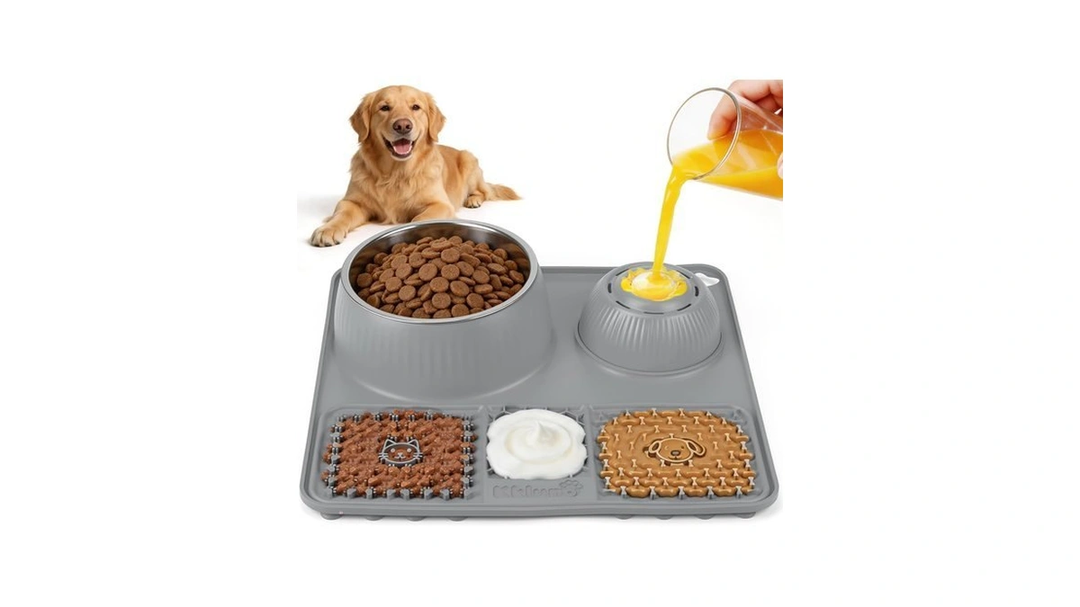 Kkluno Dog Lick Bowl With Rolling Ball For Liquid And