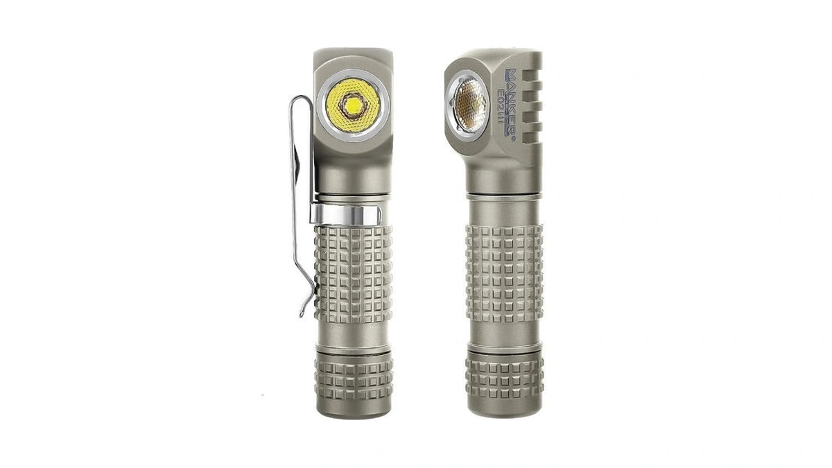 Mankerlight E02 Iii Titanium Rechargeable Pocket Flashlight, Compact Lightweight Led