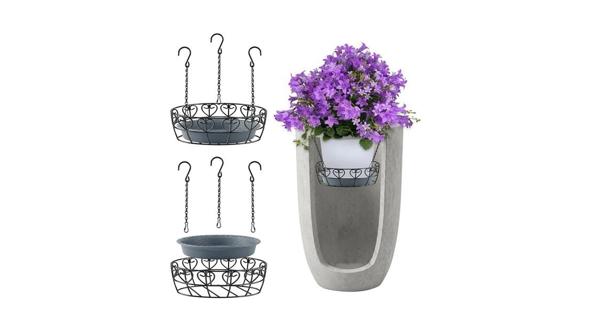 Ucandy Pack 2 Adjustable Planter Insert For Pots Any Height,