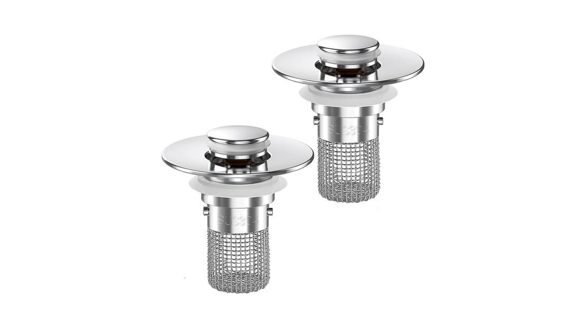 Bathroom Sink Drain Strainer,(2pcs) Pop-up Sink Drain Strainer With Removable