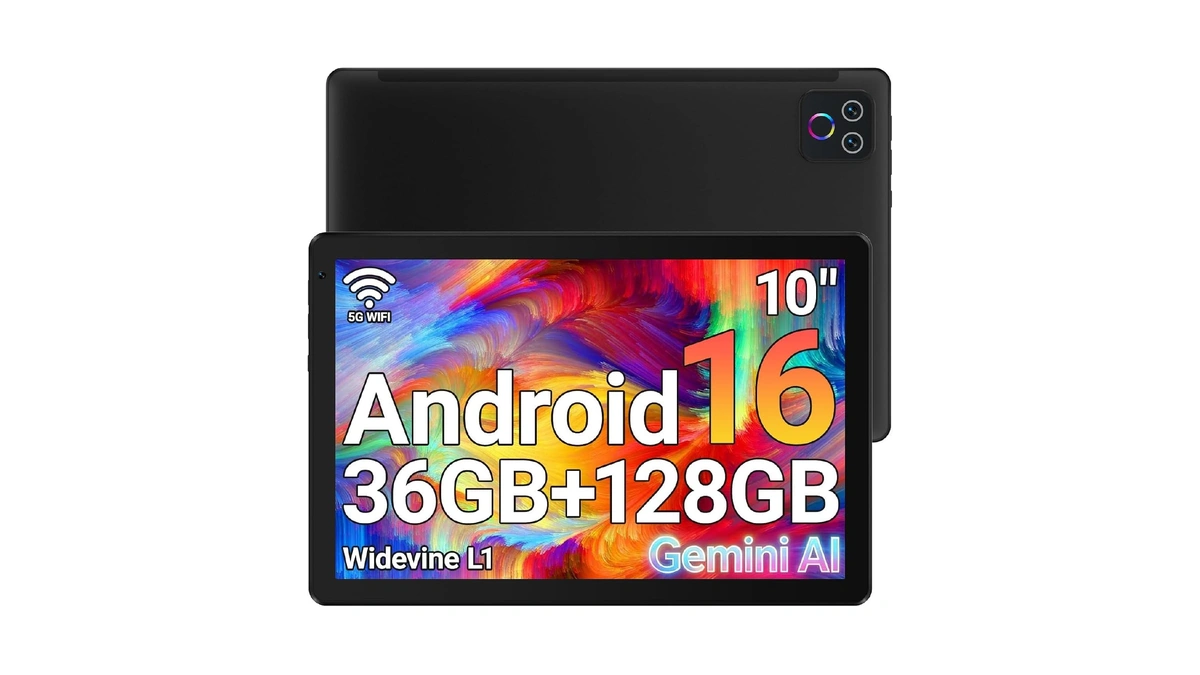 Urao Tablet,10.1" Android 16 Tablet Octa-core 36gb+128gb Dual Camera