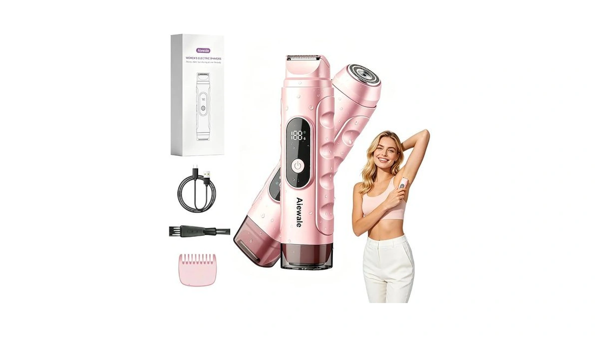 Bikini Trimmer For Women 2in1 Dual Head –waterproof & Painless