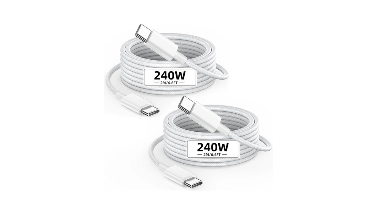 Usb C To Usb C Cable, 2pack 6.6ft 240w Type