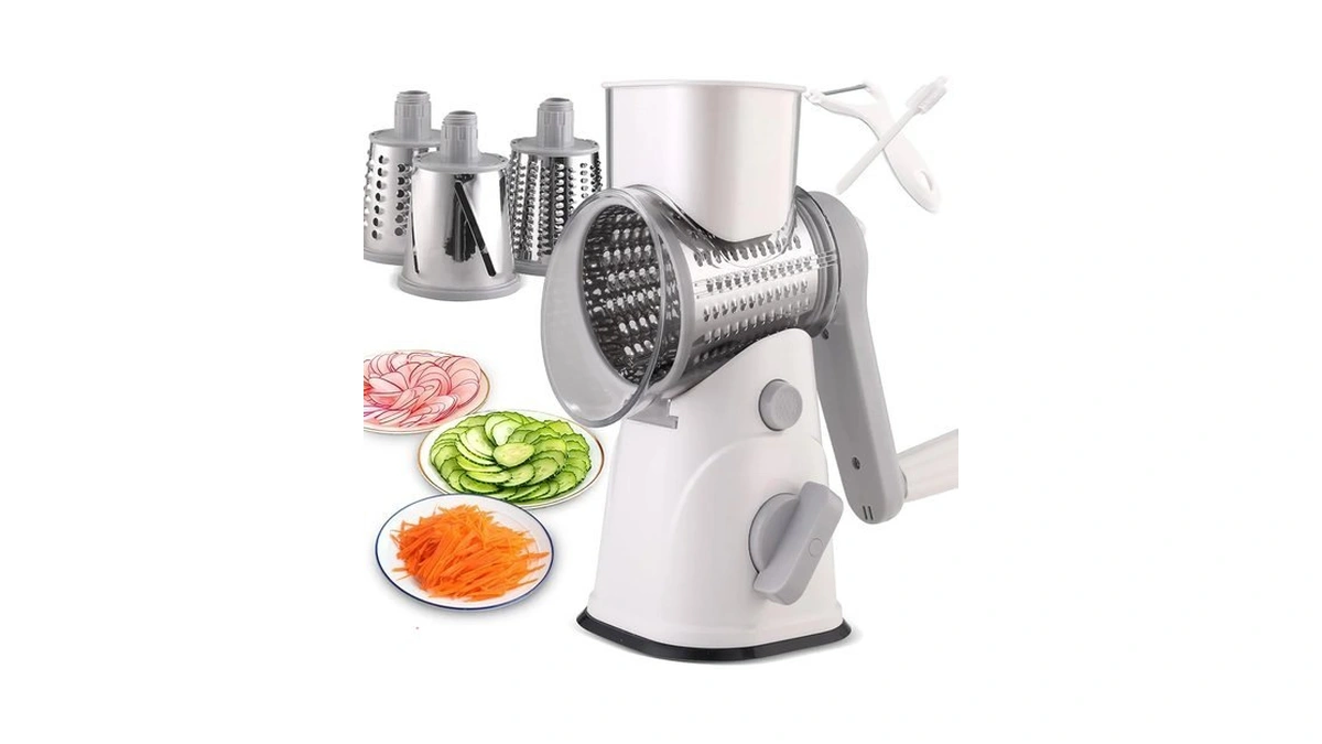 Rotary Cheese Grater Hand Crank, Kitchen Mandolin Vegetable Cheese Shredder