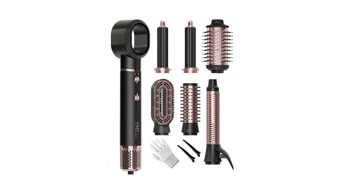 Fmz 7-in-1 Air Wrap Hair Styler, Ionic Blow Dryer Brush
