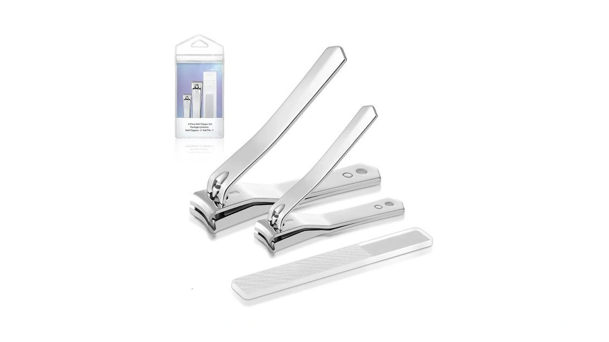 Nail Clipper Set With Catcher, 3-piece Sharp Nail Clipper Kit,