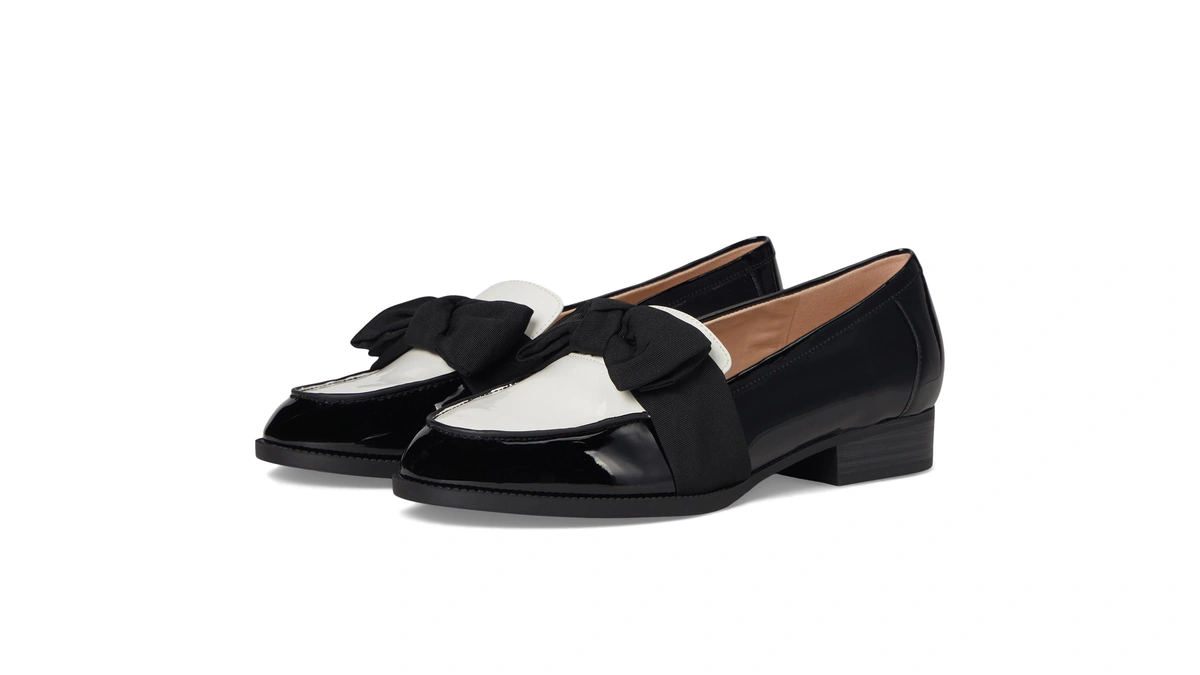 Bandolino Women's Lindio Black/cream Patent 7 W